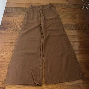 Aerie Wide Leg Waffle Pants